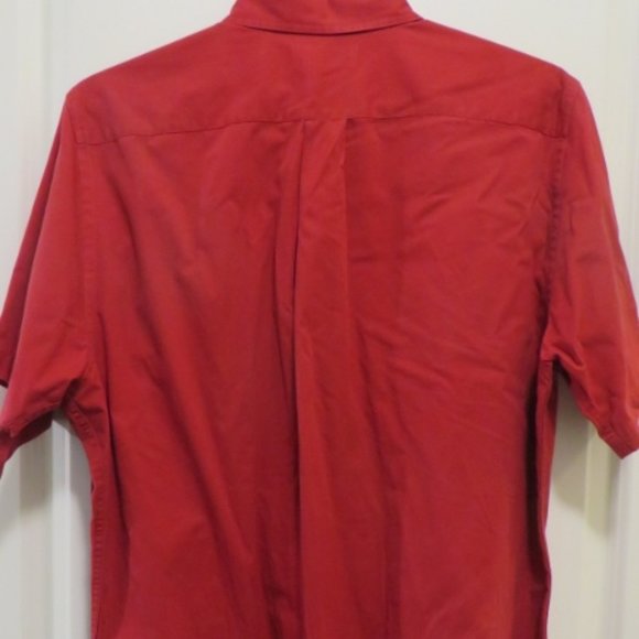 Bright Pastel Red Summer Shirt - Roundtree & Yorke - Large - Picture 3 of 5